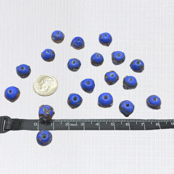 Lot Beads Glass Metal Lampwork Crystal Millefiori Wedding Cake Murrine Goldstone - Picture 9 of 14